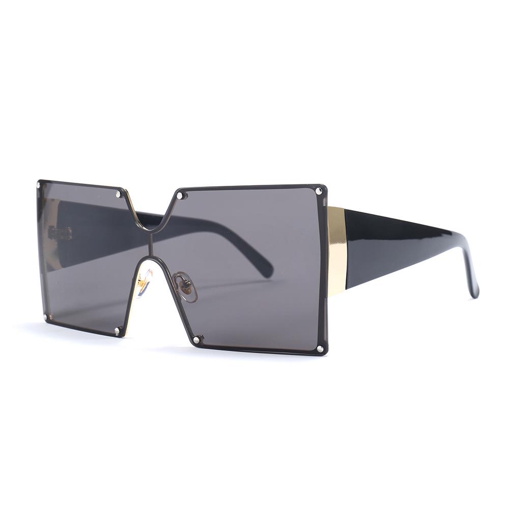 Oversized Square Sunglasses Women Rimless Sun Glasses One Piece Gradient Luxury Brand Shades Retro Designuv400 Vintage Men Oculu