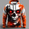 New Trend Skull Tie-dye Hoodie Autumn And Winter Street Hip-hop Style Personality Sweatshirt Men's Super Loose Casual Pullover