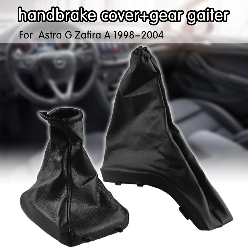 Car Gear Shift Knob Gaiter Boot Cover  PU Leather Parking Handbrake Grips Covers For Opel Astra G Zafira A 1998-2004 24430525