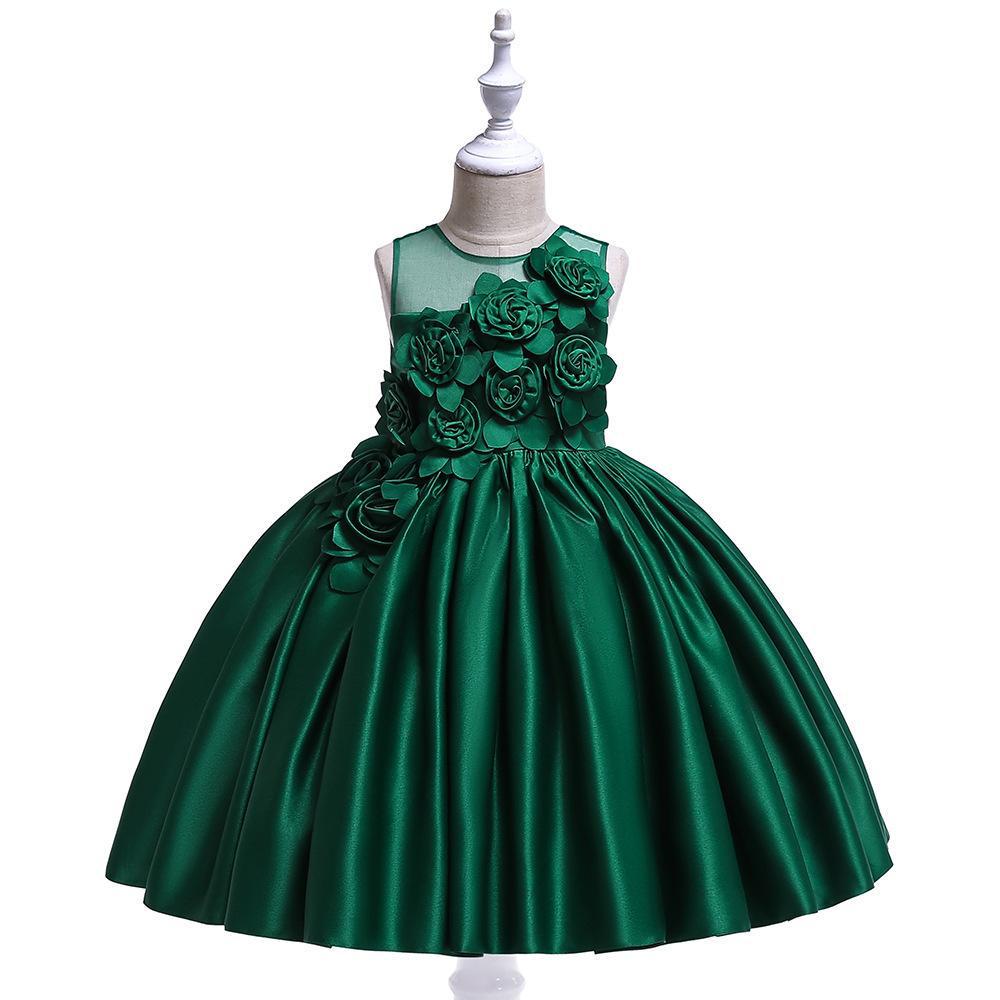 Girls' Flower Princess Performance Dress