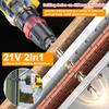 21V 2in1 Lithium-Bohrschrauber Elektroschrauber Multifunktions-Elektrowerkzeug Bürstenmotor mit hohem Drehmoment