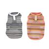 Pet Striped Tank Top Spring Summer Hollow Sleeveless Shirt with D-Ring Small Breed Dogs Cats Clothes Breathable Pet Costume Outfit Apparel