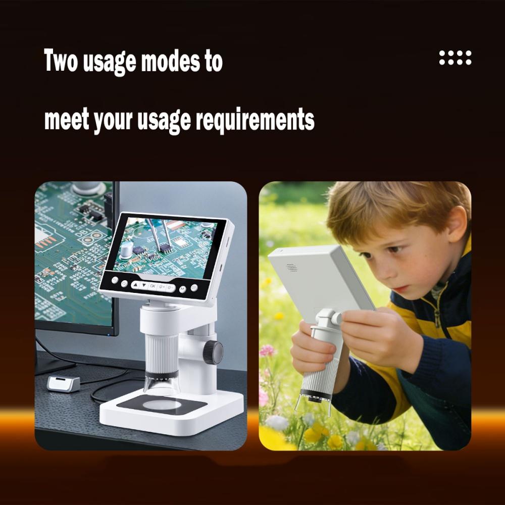 IPS Digital Coin Microscope 1000x with 8 LED Lights