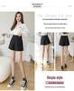 Summer 2024 Women's High Waist White A-line Suit Shorts: Loose, Casual Wide-Leg Design