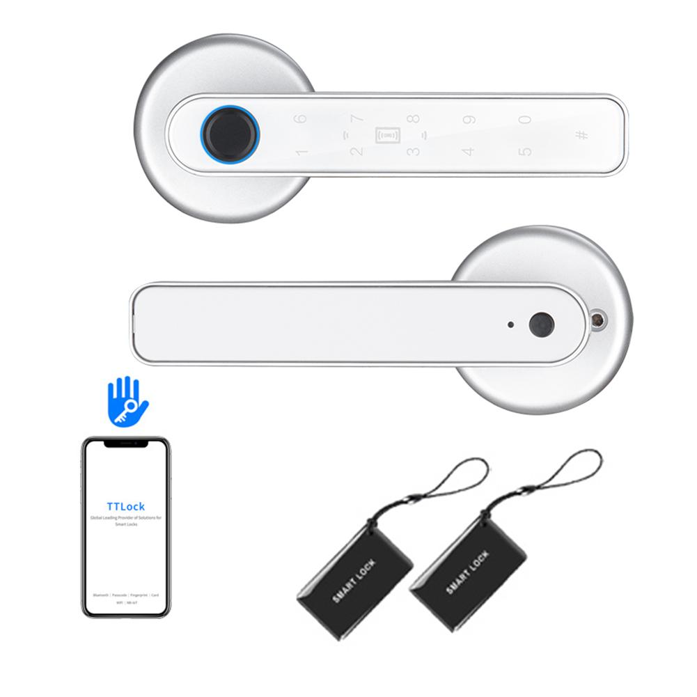 Tuya TTLOCK APP Control Door Locks Biometric Fingerprint Locker BT Smart Entry Home Handle App Unlock Digital Intelligent Lock