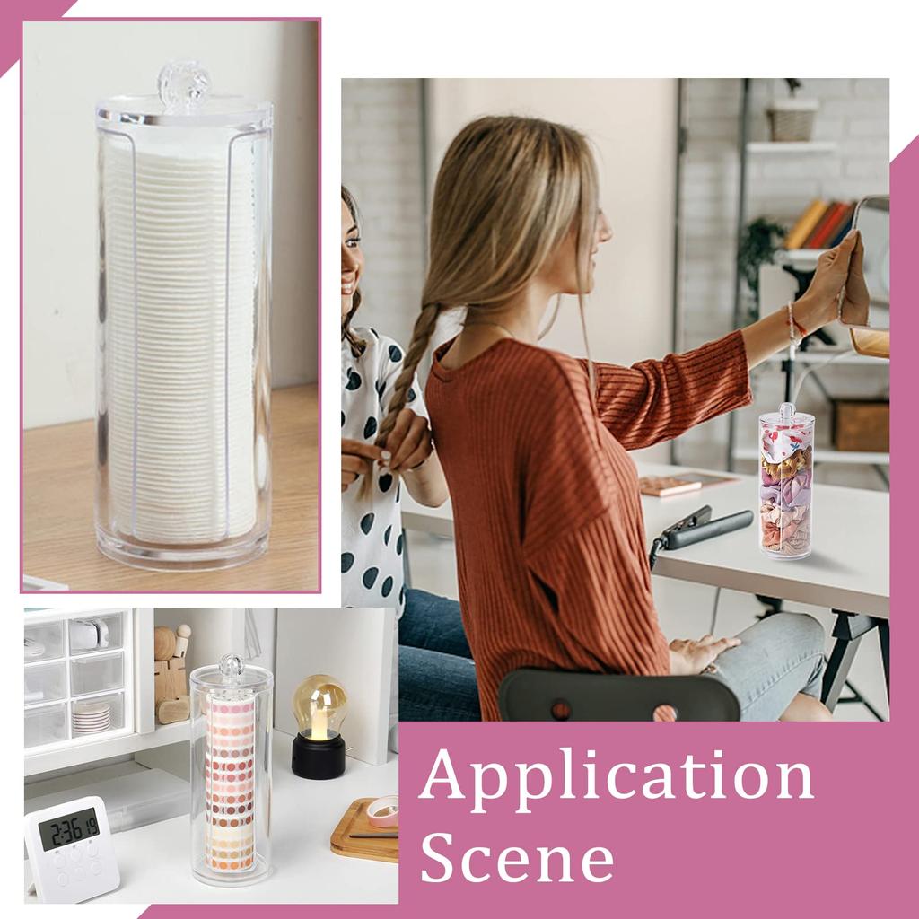 PH PandaHall Scrunchie Storage Case Hairband Display Hair Plush Toy Storage Portable Hairband (2 Pieces), Case, Ornaments, Tub, Display, 6.9x19.5cm