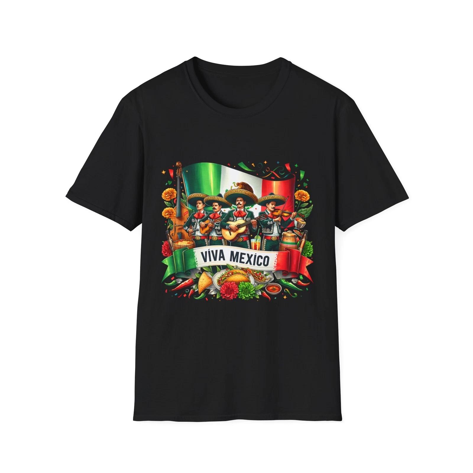 Унисекс мягкая футболка Viva Mexico, Одежда для фиесты, Мексиканское наследие, Cinco XL