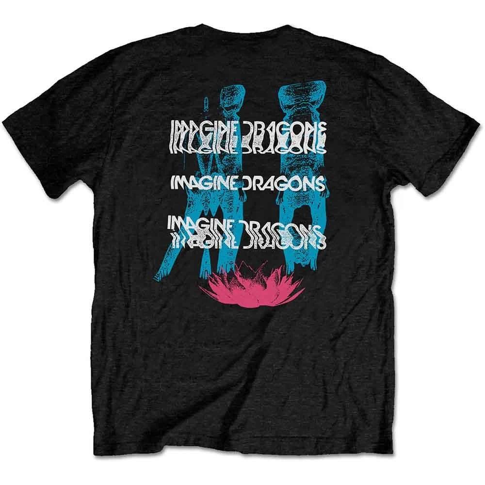 Imagine Dragons T Shirt Man Glitch Band Logo new Official Mens Black XL