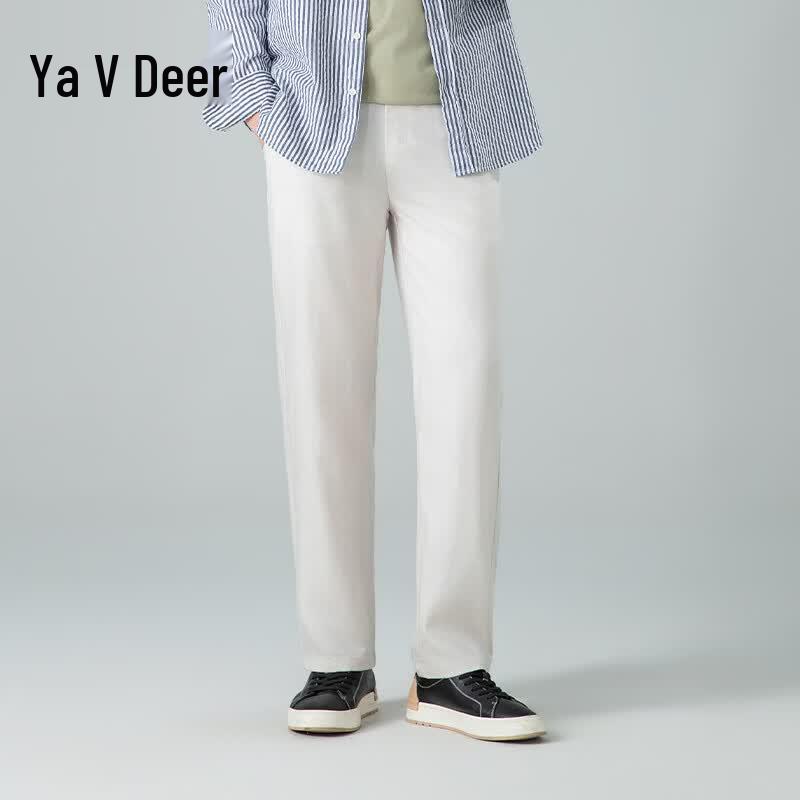 Yalu Men s Loose Straight-Leg Casual Pants 33 белый