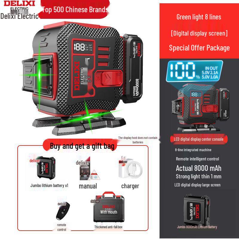 

DELIXI 12-Point High Precision Green Laser Level for Outdoor Use