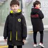 Children's Mid-Length Cotton Coats: Winter Casual Thickened Cotton Jackets for Boys
