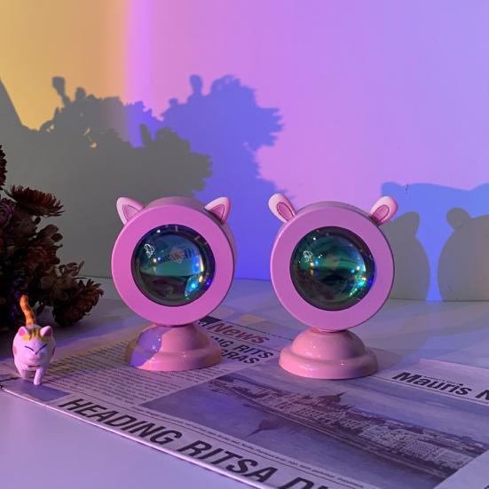 Projector Night Light Multi-purpose High Transmittance Adorable Sunset Background Projection Atmosphere Lamp for Bedroom