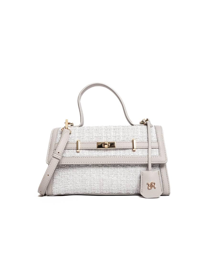 

Сумка-тоут Randa с твидовой ручкой, серая, 2-сторонняя, женская, серый