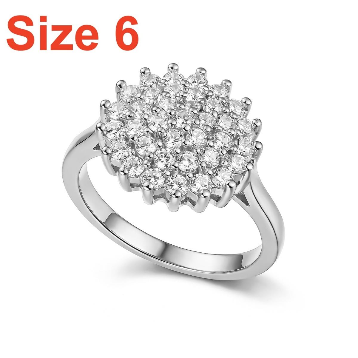 Light Luxury Inlaid Full CZ Zircon Shiny Round Flower Finger Rings Trendy Geometric Floral Wedding Bridal Ring Versatile Zircon