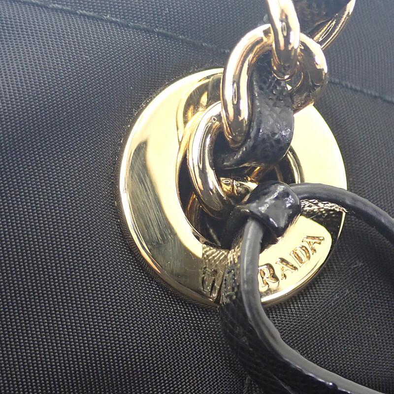 Prada 1BG4682A0SF0002 Shoulder Bag Black Nylon Women