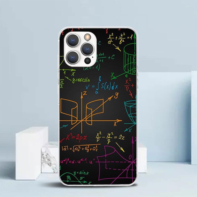 Physics Chemical Mathematics Phone Case For IPhone 16 17 Air 16E 15 14 Plus 13 Mini 12 11 Pro Max 7 8 + SE 2020 Soft TPU Back Co