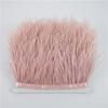 2Meters Leather Pink Ostrich Feather Trims Fluffy Turkey Feather Boas Goose Plumas Fringe Ribbon for Needlework and Handicrafts