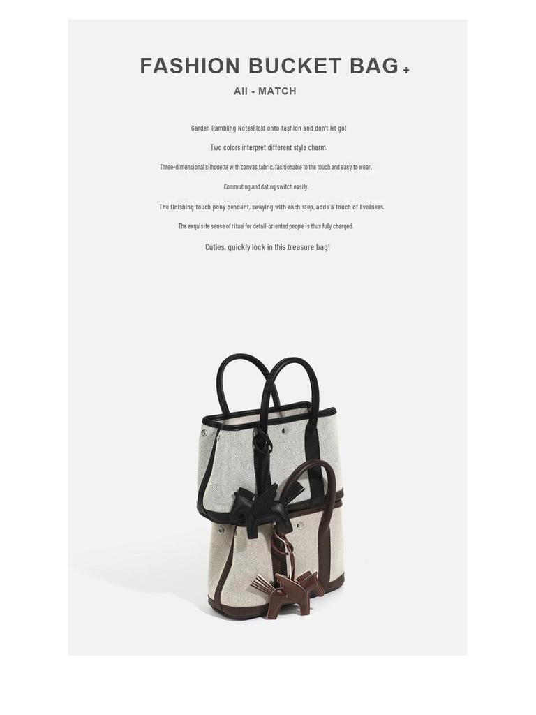 Niche Luxury Canvas Mini Garden Handbag: Stylish, Versatile Crossbody for Women