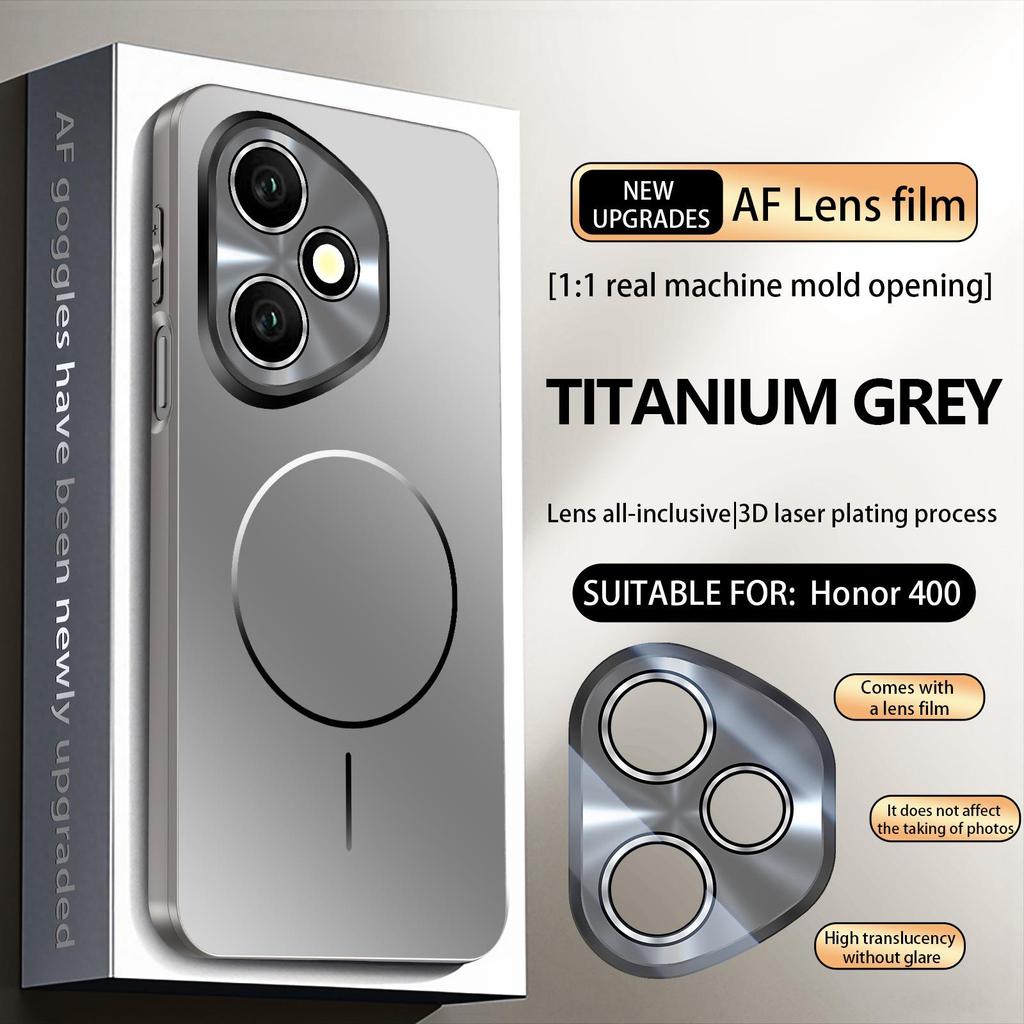 Applicable Honor 400Pro Large Window Magnetic Ring Case, Honor 400 Slim Ring Magnetic Honor X70 Frosted Protective Case