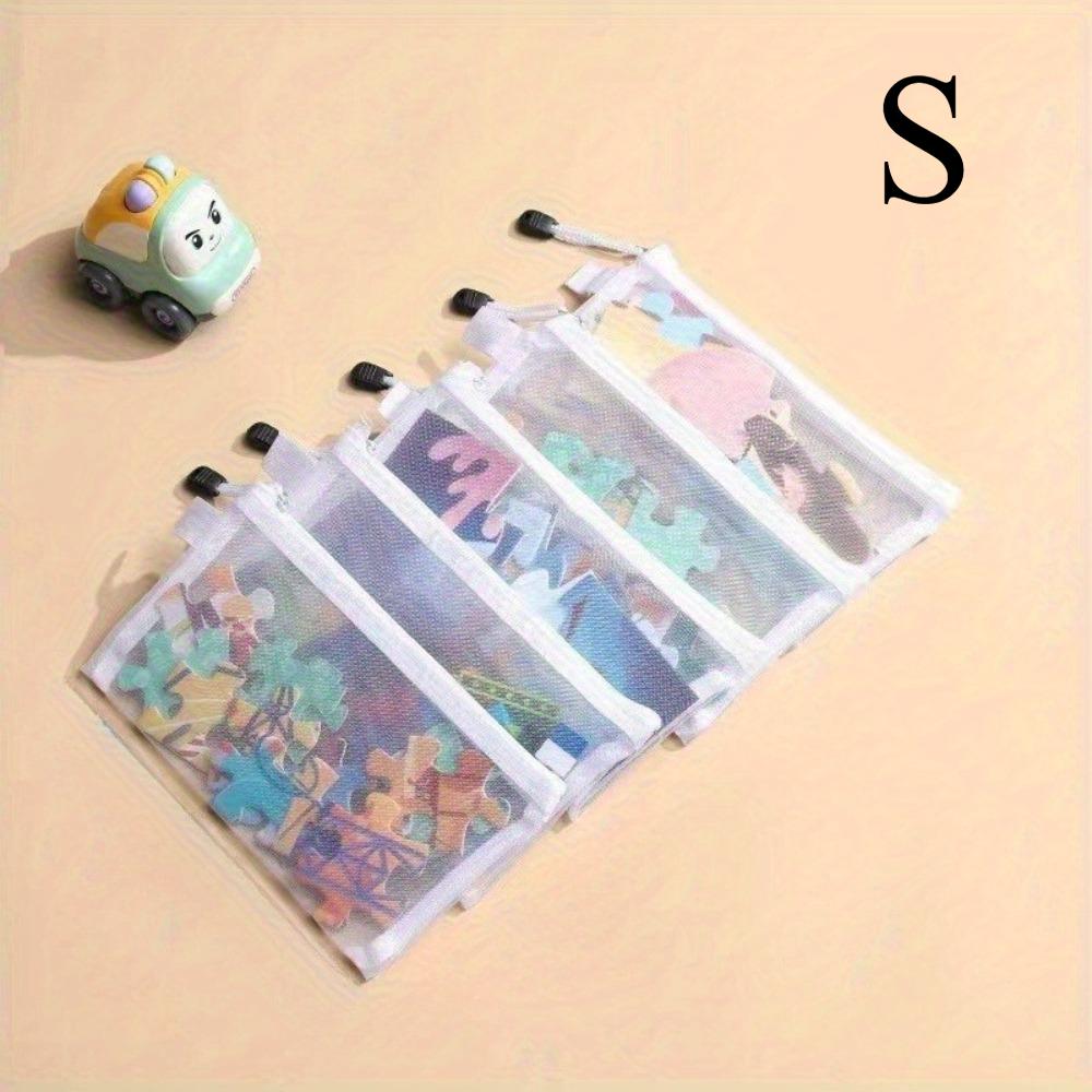 3pcs Large Capacity Mesh Organizer - Toy Puzzle Storage Bag Divine Bag, Desktop Paper Organizer, Durable Storage Solution