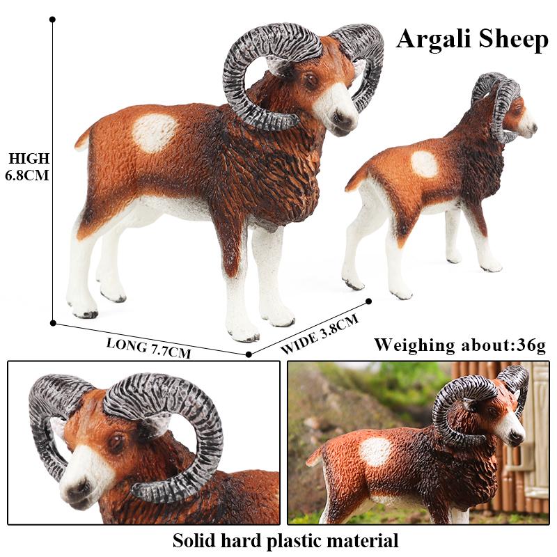 Oenux Clasic Animale de Fermă Simulare Oaie Capră Argali Antilopă Model Figurină de Acțiune Figurine Păsări de Curte Jucărie Drăguță Pentru Copil Cadou