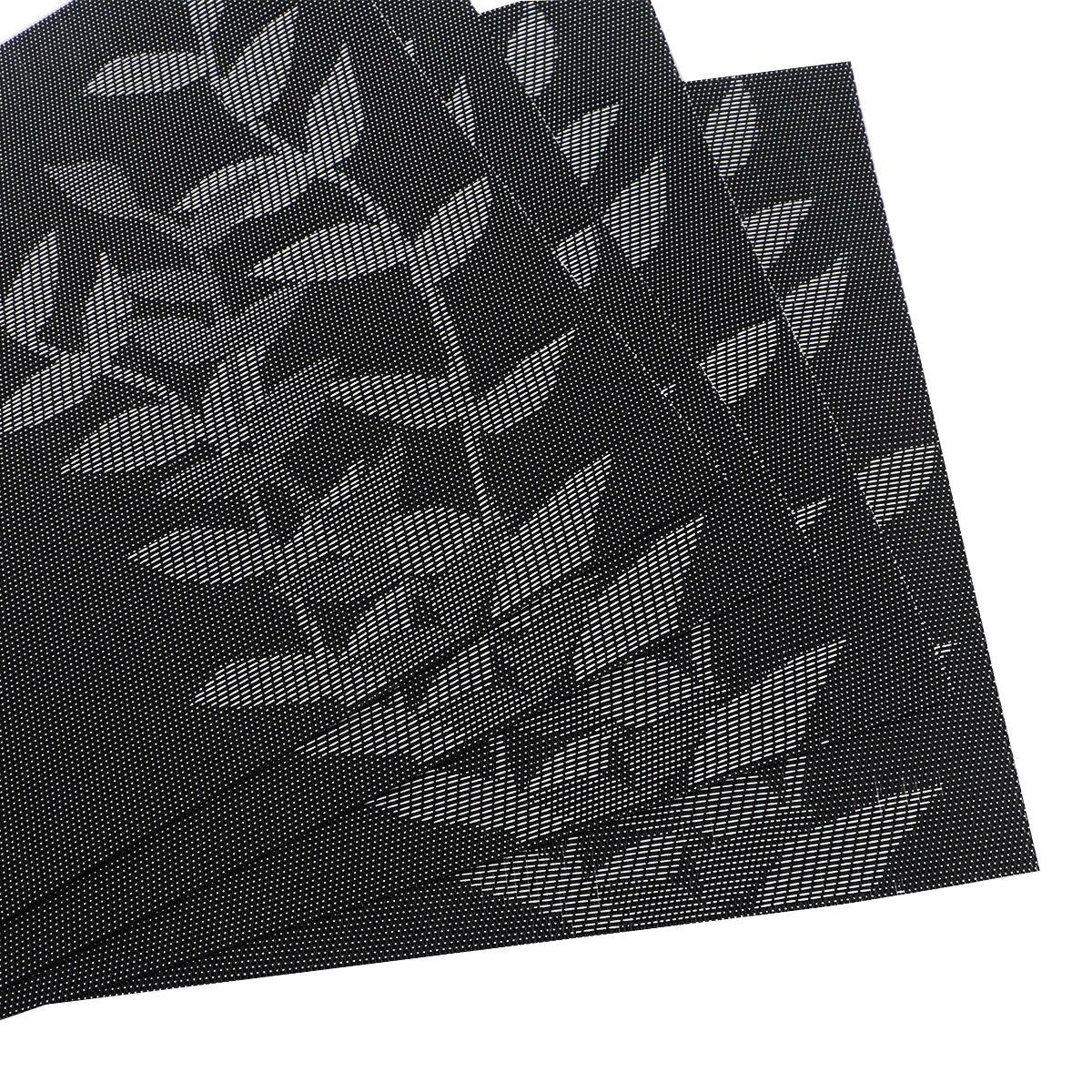 6 шт. ПВХ коврики для стола Нескользящие водонепроницаемые салфетки лист цветок дерево — фото 15