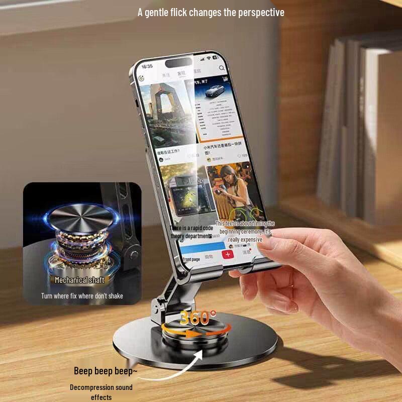 Rotatable Foldable Alloy Phone & Tablet Stand