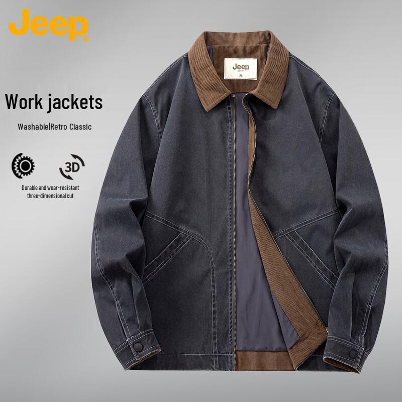 

JEEP Men s Washed Retro Work Jacket L