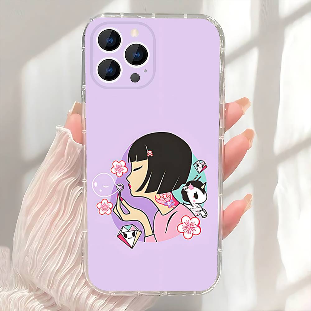 T-Tokidokis Japan girl Phone Case For iPhone 17,16,15,14,13,12,11 Pro,Max,Plus,X,XS,XR,SE4,E Mini Transparent Soft Cover