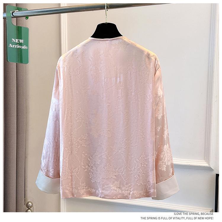 Jachetă Hanfu cu mâneci lungi și nasturi în stil chinezesc pentru femei Yangshifengzhuo - Toamnă/Iarnă 2023