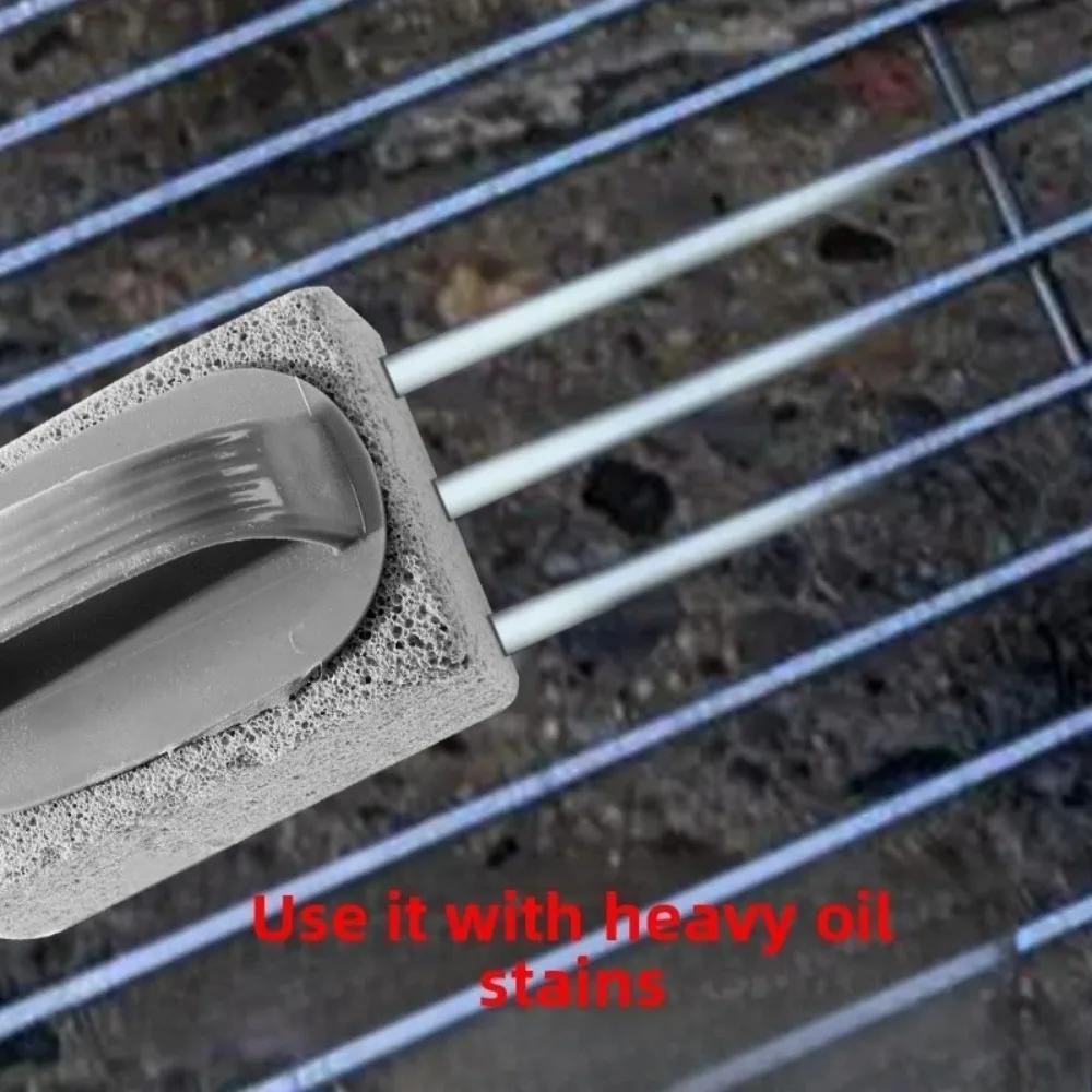 Natural Pumice Stone Grill Cleaner Effectively Removes Grease from Cast Iron and Stainless Steel Grates Safe BBQ Scrubber Tool