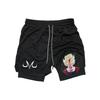 Anime Printed Summer Thin Men's Fitness Sports Double Casual Pants