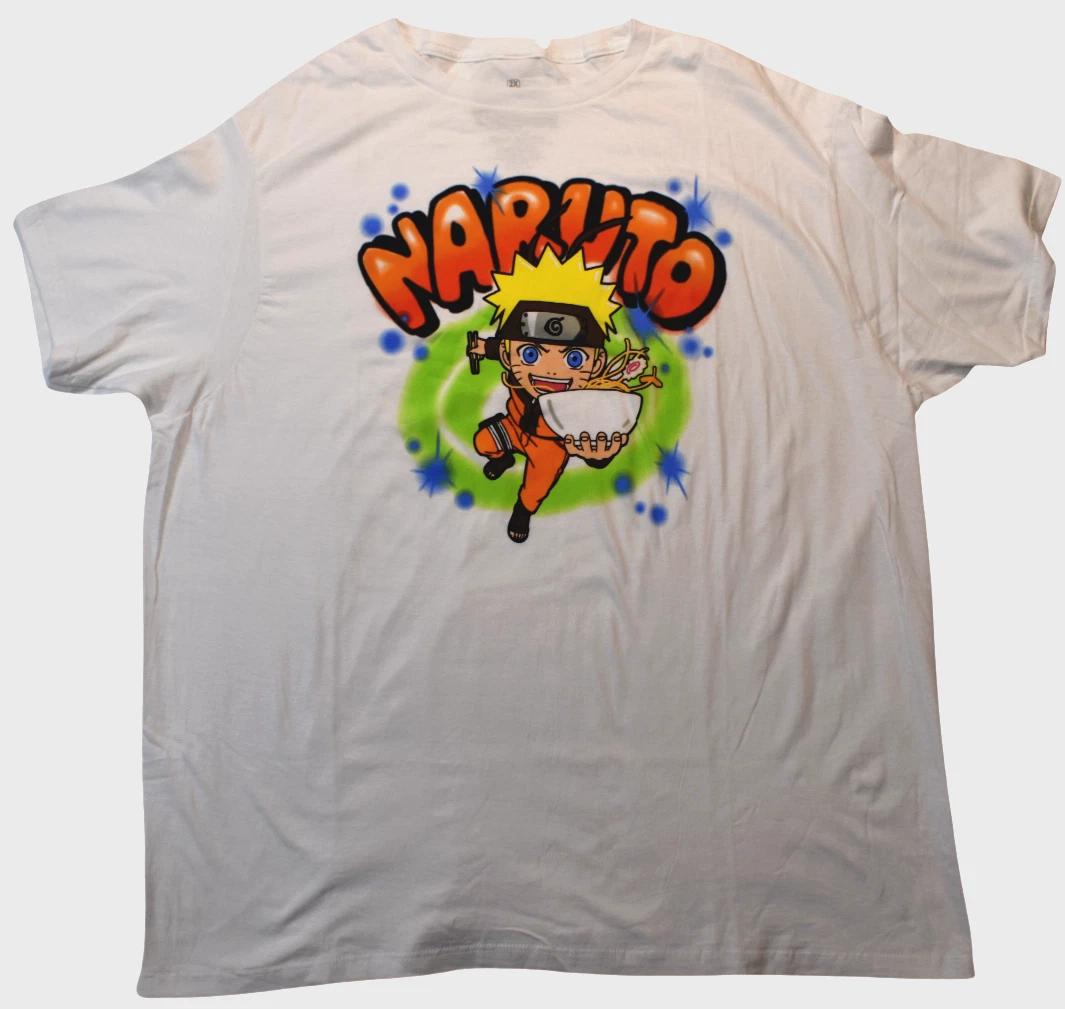 Ripple Junction Naruto Shippuden Mens White Chibi Kanji Anime Shirt New 2XL L