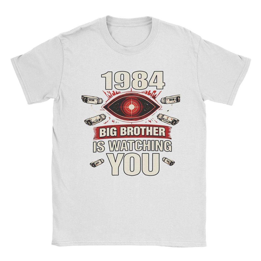 Unisex Big Brother Is Watching You 1984 T Shirt 100 Cotton Clothing Short Sleeve Round Collar Tee Shirt Gift Idea TShirts