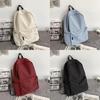 Unisex Color Solid Nylon School Backpack With Durable Laptop Gift Schoolbag