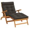 Sun Lounger Cushion VIANEN 100percent  Polyester Anthracite
