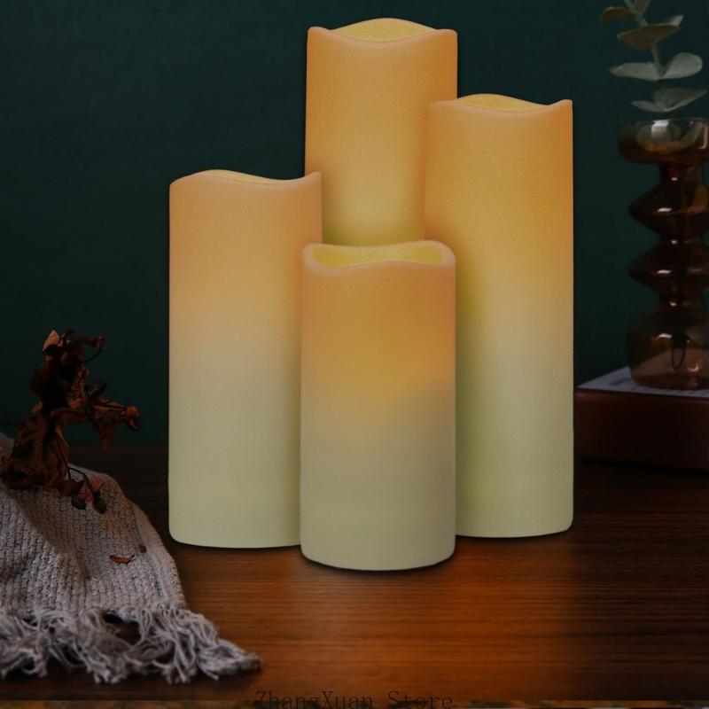8Pcs Flameless LED Waterproof Lights Plastic Pillar LED Portable Light Enduring