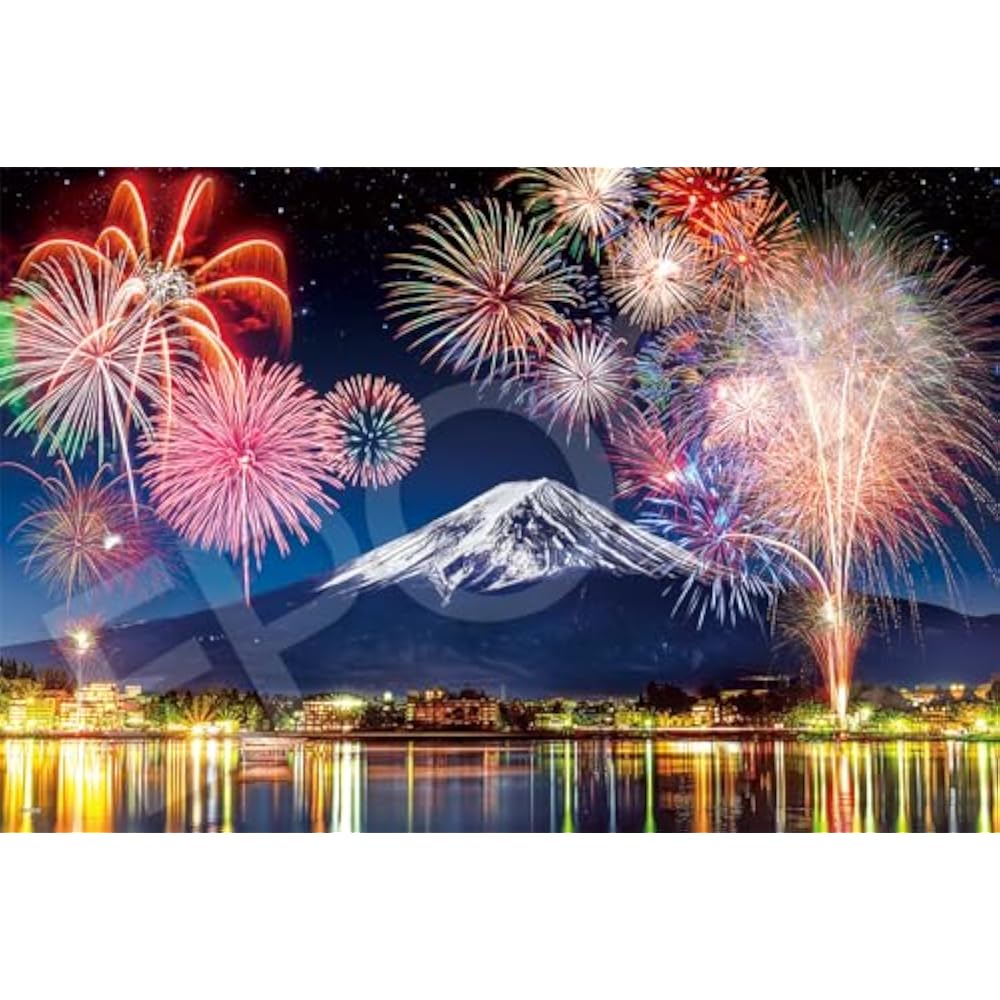 Epoch 1000 Piece Jigsaw Puzzle, Japanese Scenery, Lake Kawaguchi, Fuji and Fireworks - Yamanashi ...