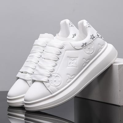 Leather Breathable Student Casual Couple Shoes Heightening Board Shoes KY2
