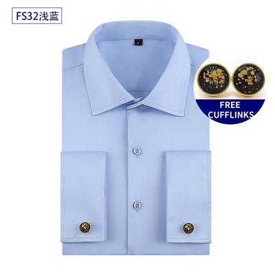 Solid Color Dress Shirt Men's Business Ready Buttons VintageComfortable Wholesale Shirts