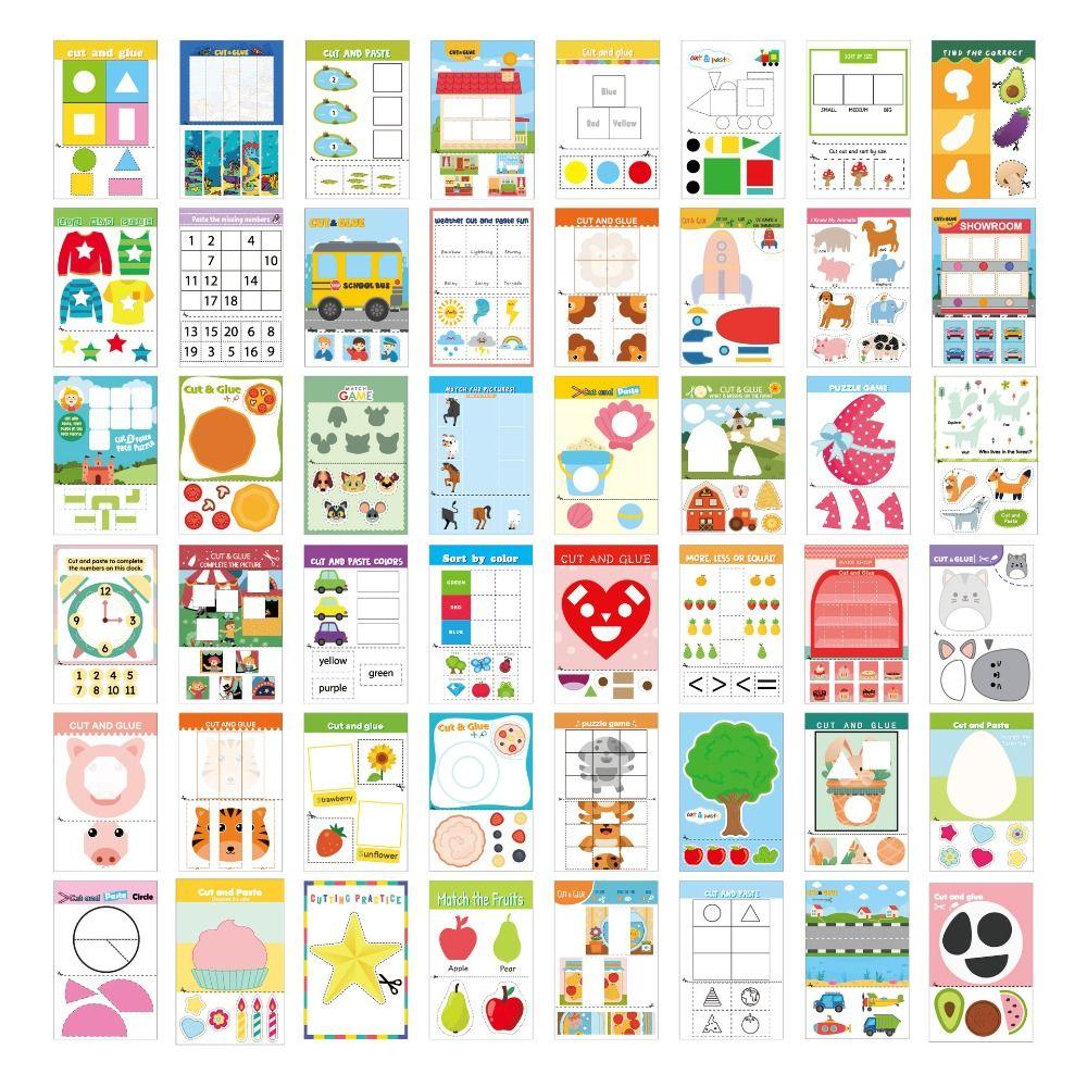 Paper Children's Paper-cut Book Montessori Children Handmade Paper Toy  Kids Toddlers Children