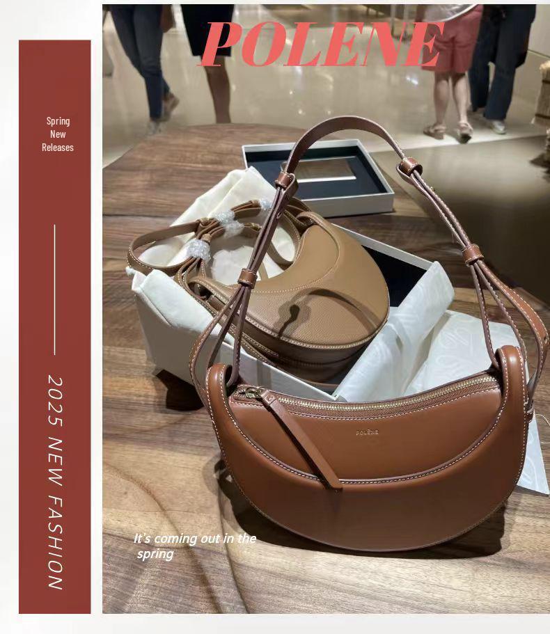 Bolsa de sillín: Diseño Urbano Francés, Cuero Genuino, Bolso de Hombro Único/Bandolera para Mujer