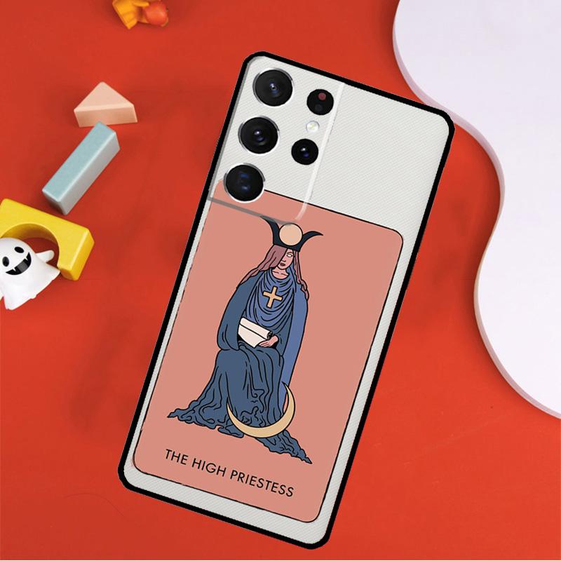 Tarot Card Astrology Sun Moon Lover Phone Case For Samsung Galaxy S25 Ultra S24 Ultra S9 S10 S20 S21 S22 S23 Plus S24 FE Cover