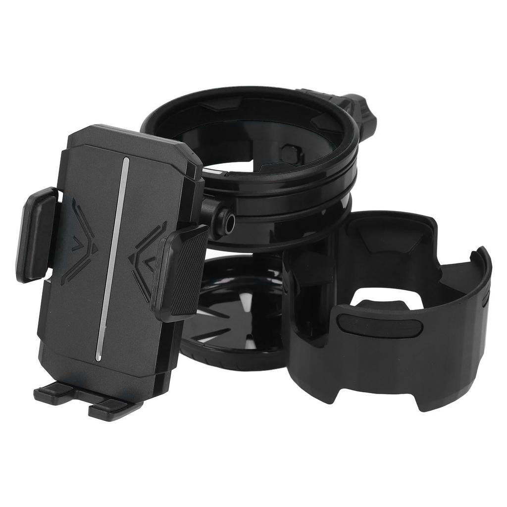 Kinderwagen-Getränkehalter mit Handyhalter 360 Grad Drehung Doppel-Becher- und Flaschenhalter Getränkehalter für Roller Fahrrad