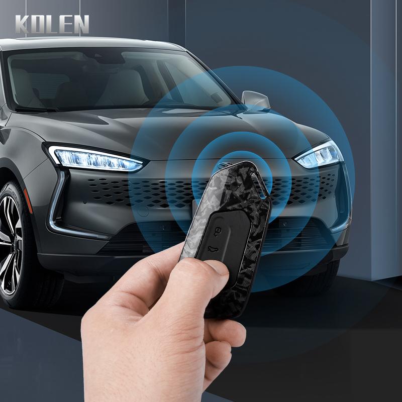 Abs Carbon Fiber Car Key Case Cover For Vw Volkswagen Golf 8 Mk8 Skoda Octavia A8 Seat Leon Mk4 Camouflage
