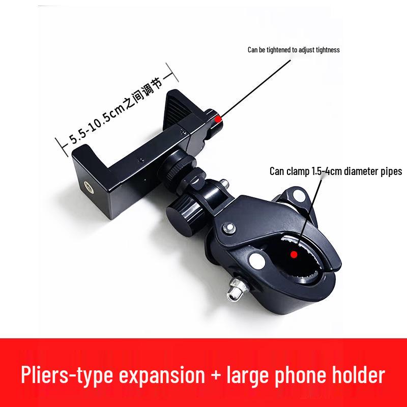 Multifunctional Mobile Phone Tripod with Universal Crab Claw Clip for Streaming & Navigation