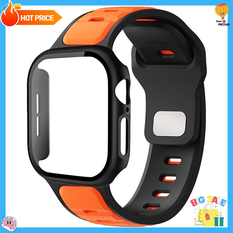 Screen PC Cover +Silicone Sport Strap For Apple Watch Series 11 10 9 8 7 6 5 4 SE 3 Soft For Iwatch 46mm 42mm 45 44 41 40 38mm