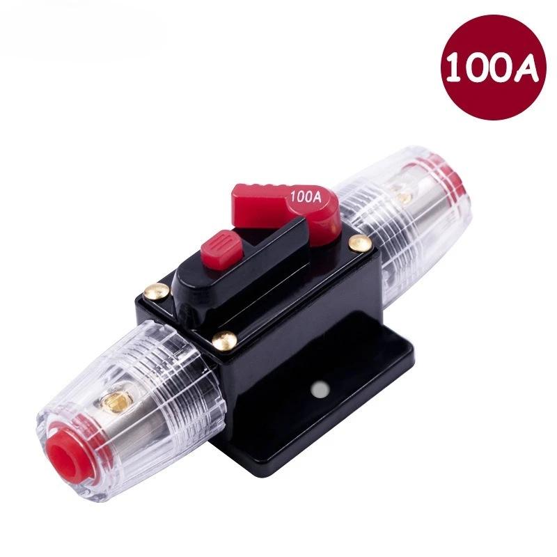 24V 12V 60A/100A Car Battery Fuse Automatic Reset Audio Stereo Amplifier Fuses Overload Protection Adapter Auto Accessories