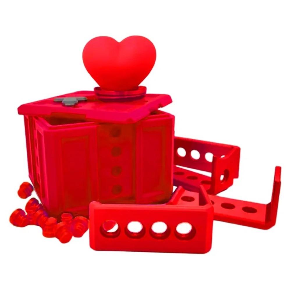 3D Printed 3D Annoying Gift Box with Screws Heart Design Prank Screw Box Pop It Sensory Stress Relief Packaging Organizer