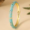 Traditionelles Vintage Cloisonné Armreif Emaille Floral Damen Armband für die Hand Mädchen